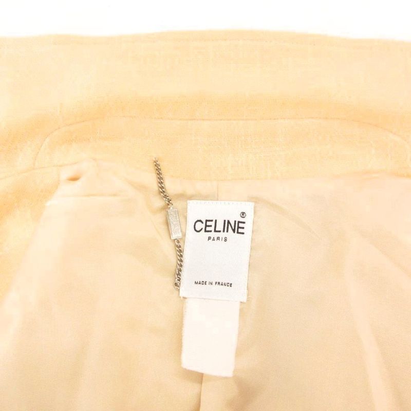 Celine Jacket Decorated Buttons Backless Orange Uo