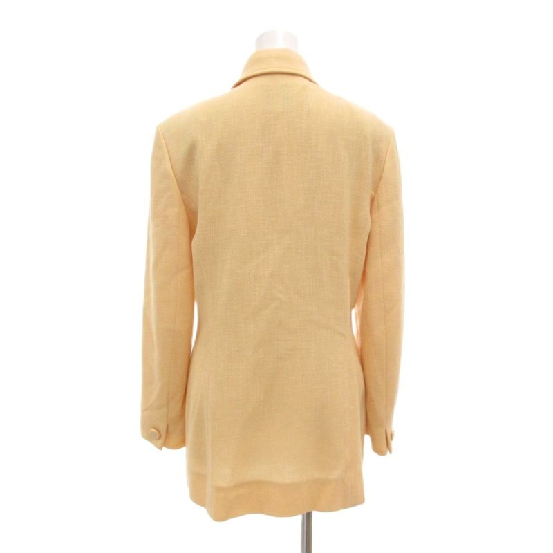 Celine Jacket Decorated Buttons Backless Orange Uo