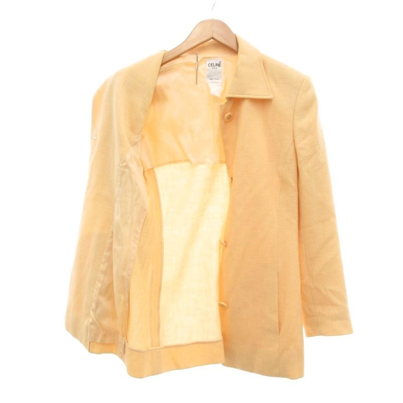 Celine Jacket Decorated Buttons Backless Orange Uo