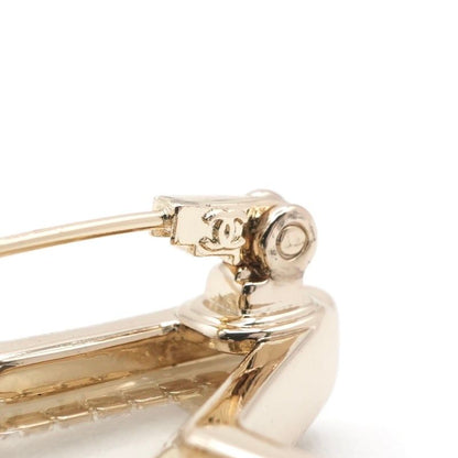 Chanel Brooch Corsage Gold Clear Coco Mark Star Rhinestone