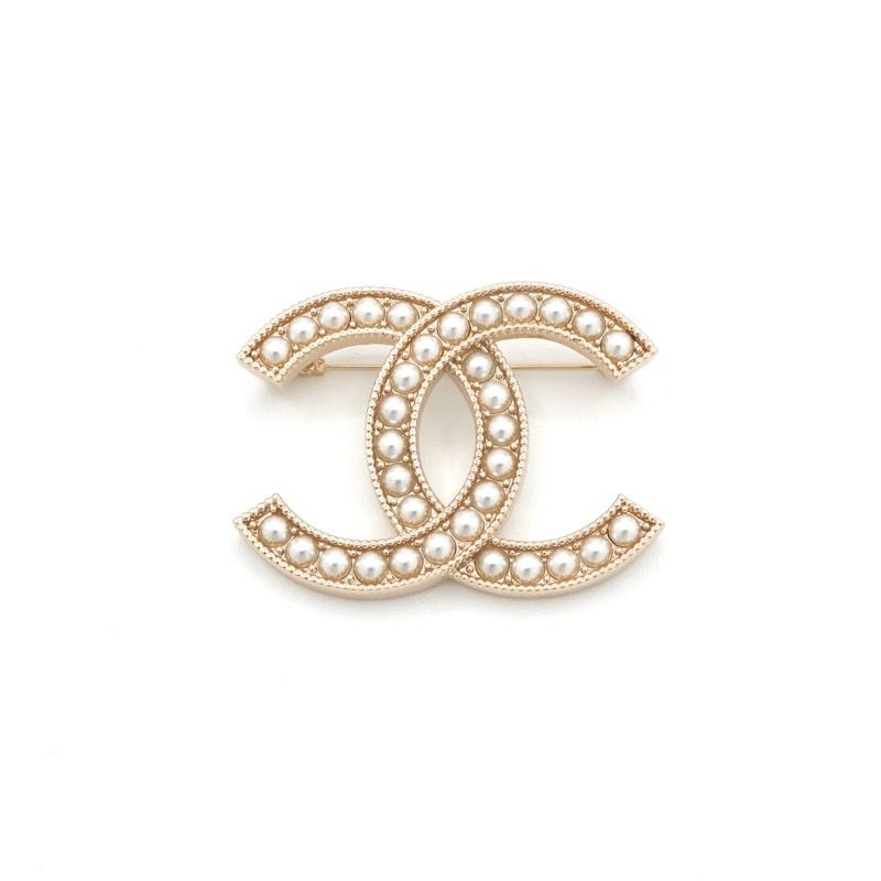 Chanel Brooch Corsage Gold Here Mark Pearl