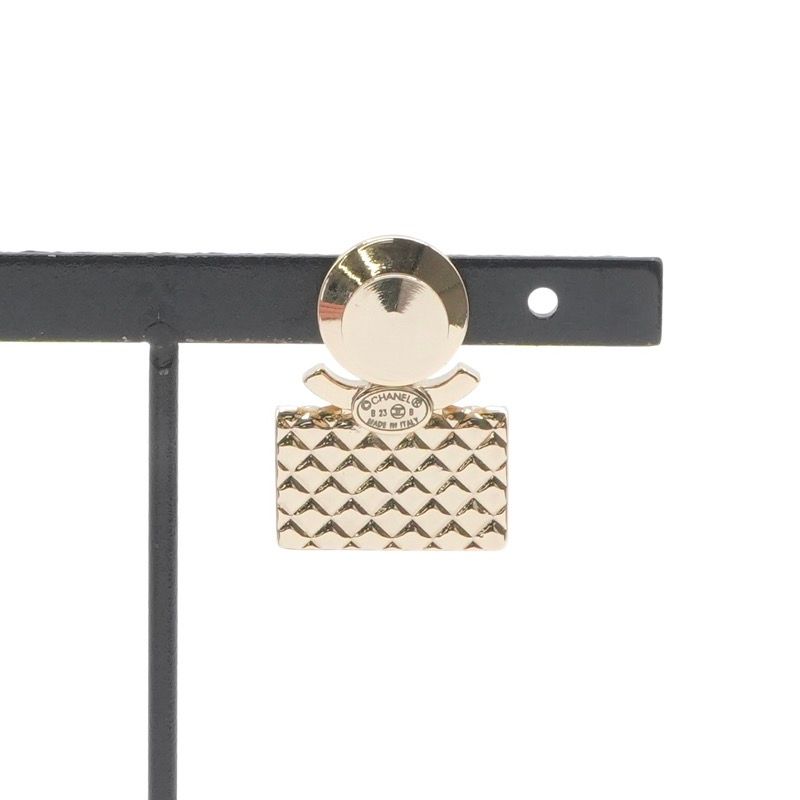 Chanel Brooch Corsage Gold Pin Brooch Coco Mark Matelasse Bag Rhinestone