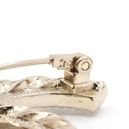 Chanel Brooch Corsage Gold Here Mark Rhinestone