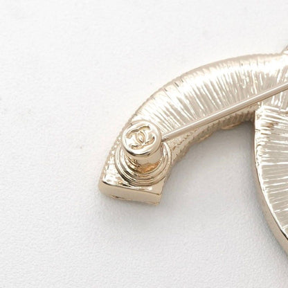 Chanel Brooch Corsage Gold Black Here Mark Bicolor