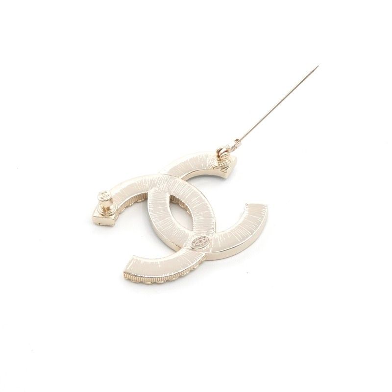 Chanel Brooch Corsage Gold Black Here Mark Bicolor