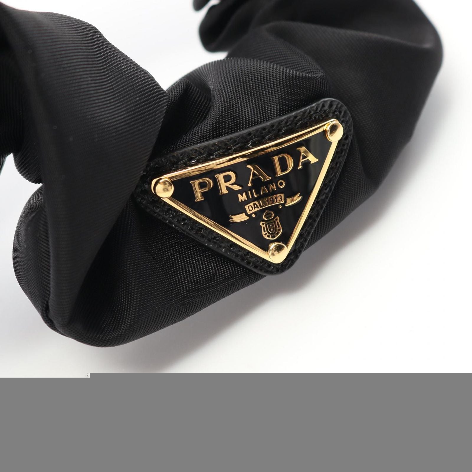 Prada Re-Nylon Scrunchie 1if0152dmif0632 Black Other Scrunchie Ladies New