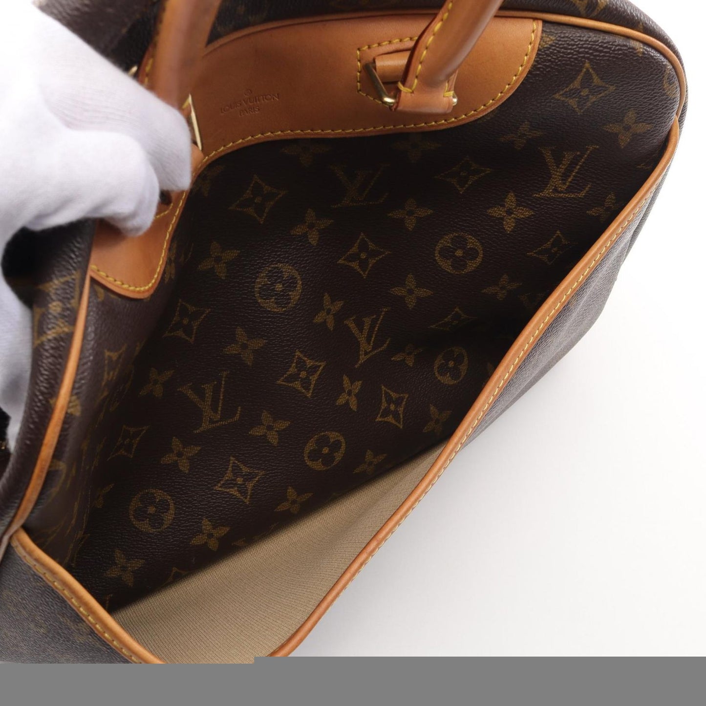 Louis Vuitton Handbag Deauville Beau Ring Vanity M47270 Pvc Coated Canvas