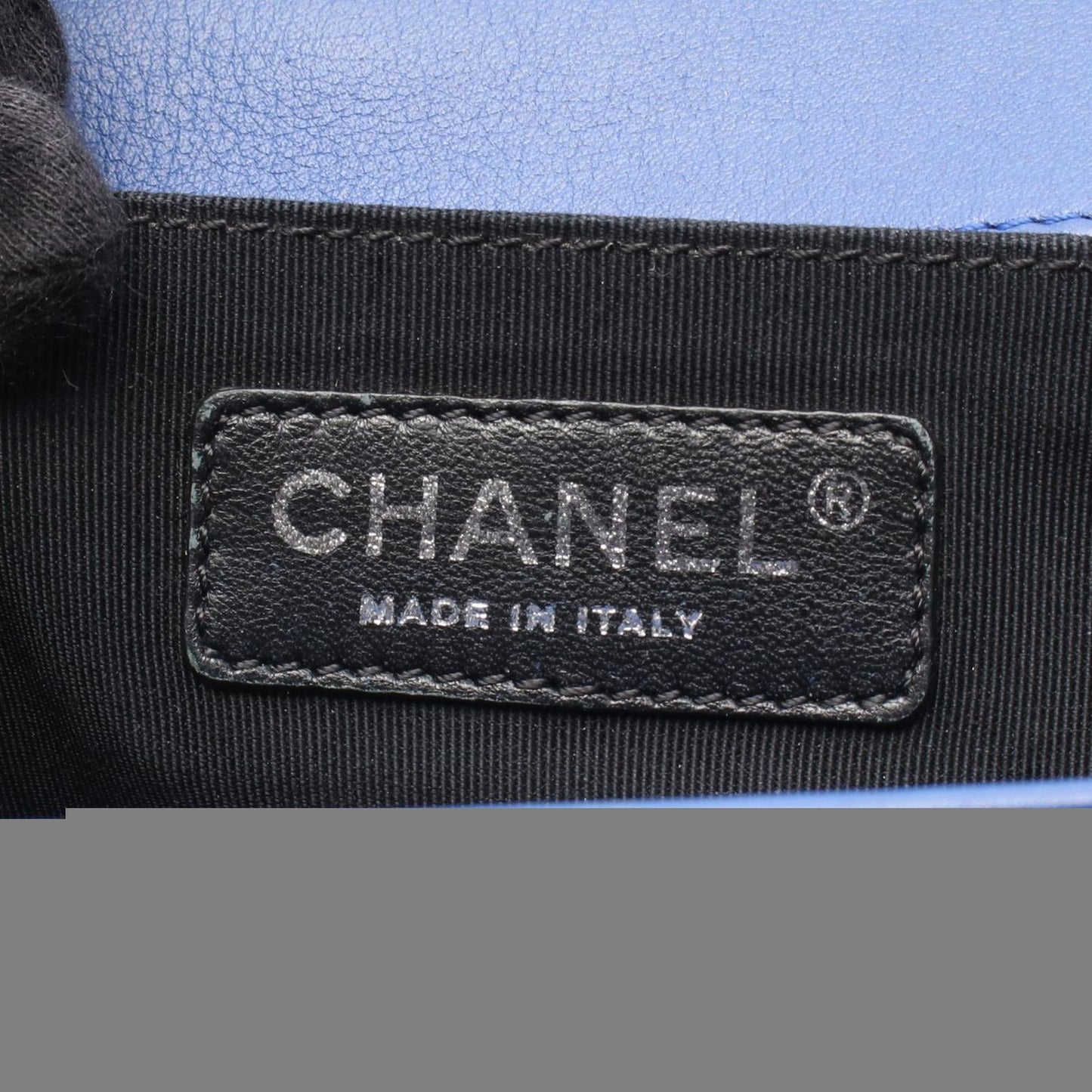 Chanel Shoulder Bag Boy Chanel Blue Patent Leather Boy Chanel Chain Shoulder