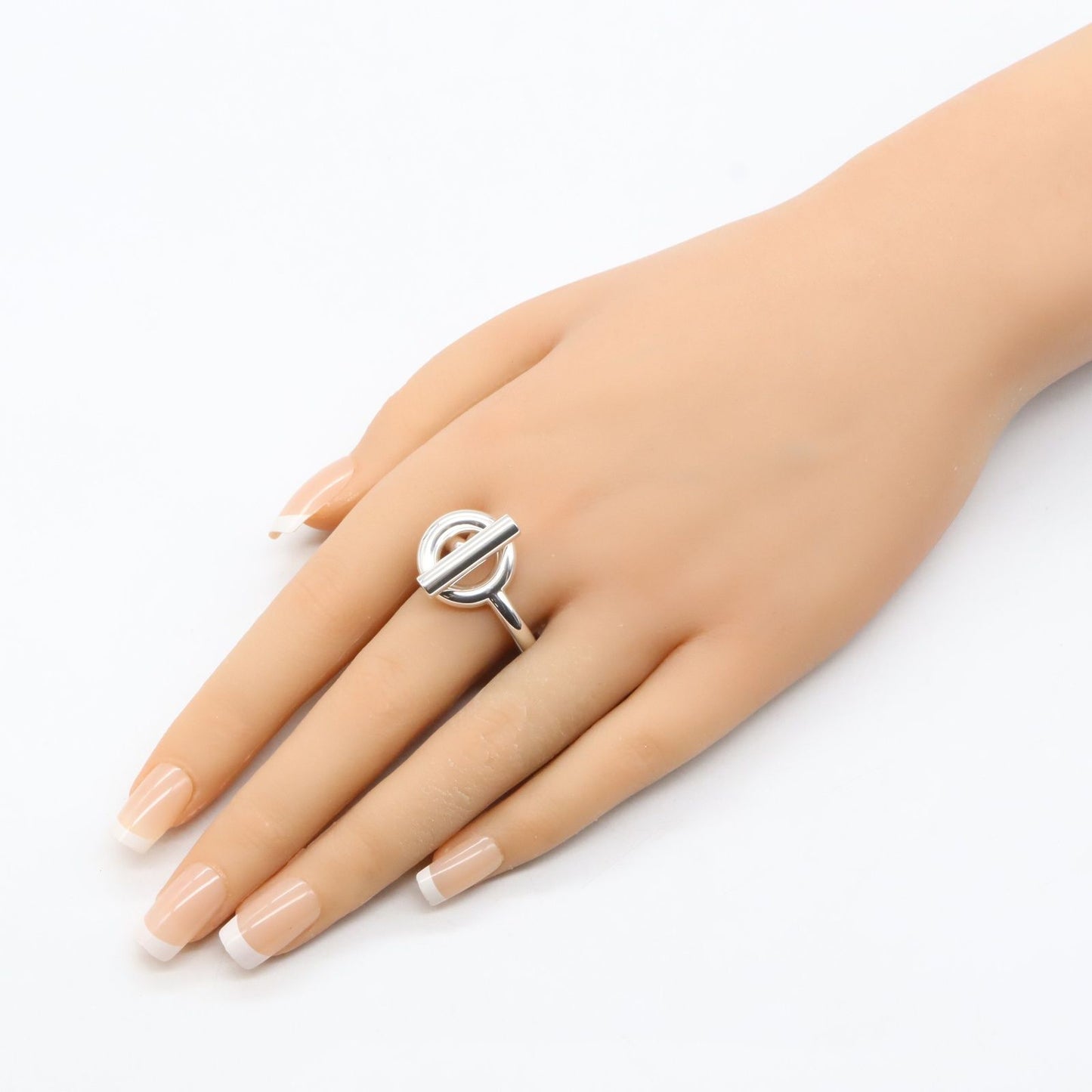 Hermes Ring Echape Gm Ring Silver 925 Echape Gm Ring Unisex a