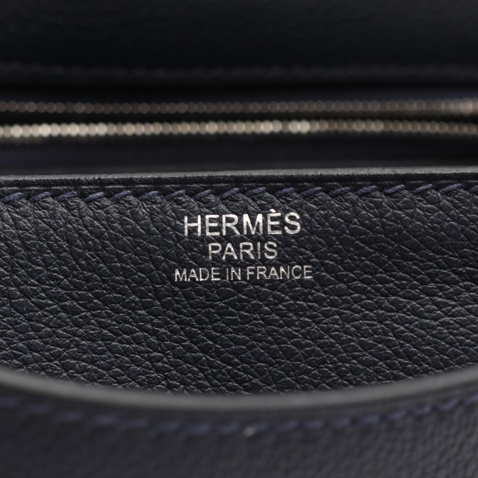Hermes Shoulder Bag Steve Wright Junior Blue Nuit Leather Steve Wright Junior