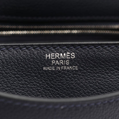 Hermes Shoulder Bag Steve Wright Junior Blue Nuit Leather Steve Wright Junior