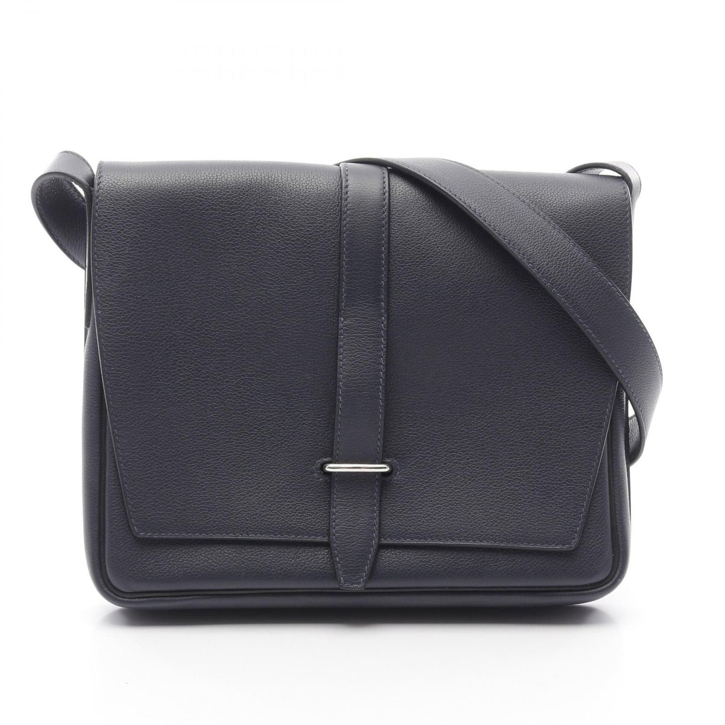 Hermes Shoulder Bag Steve Wright Junior Blue Nuit Leather Steve Wright Junior