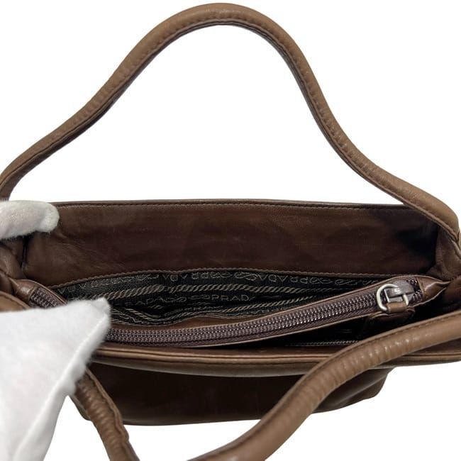 Prada Handbag Brown Bruciato B6263 Top Handle