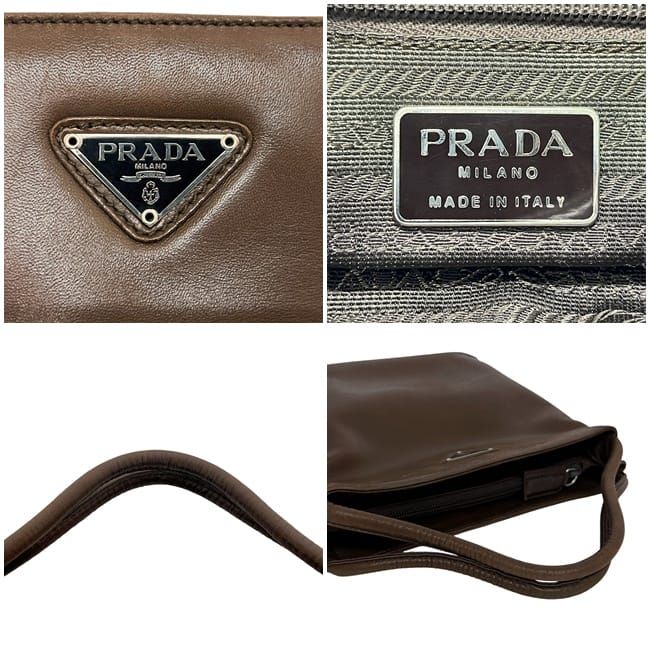 Prada Handbag Brown Bruciato B6263 Top Handle