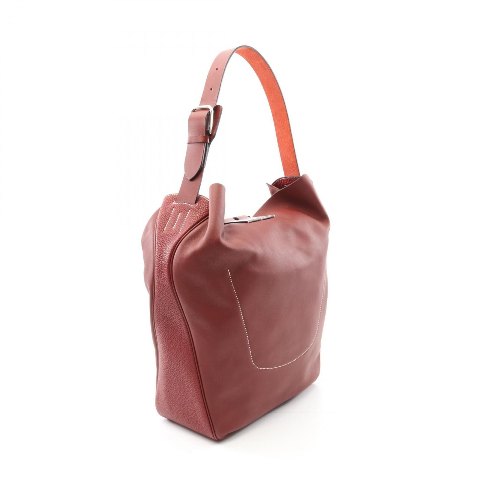 Hermes Shoulder Bag Villevolt Rouge Calf (Cowhide) Villevolt Rouge Ash Ladies