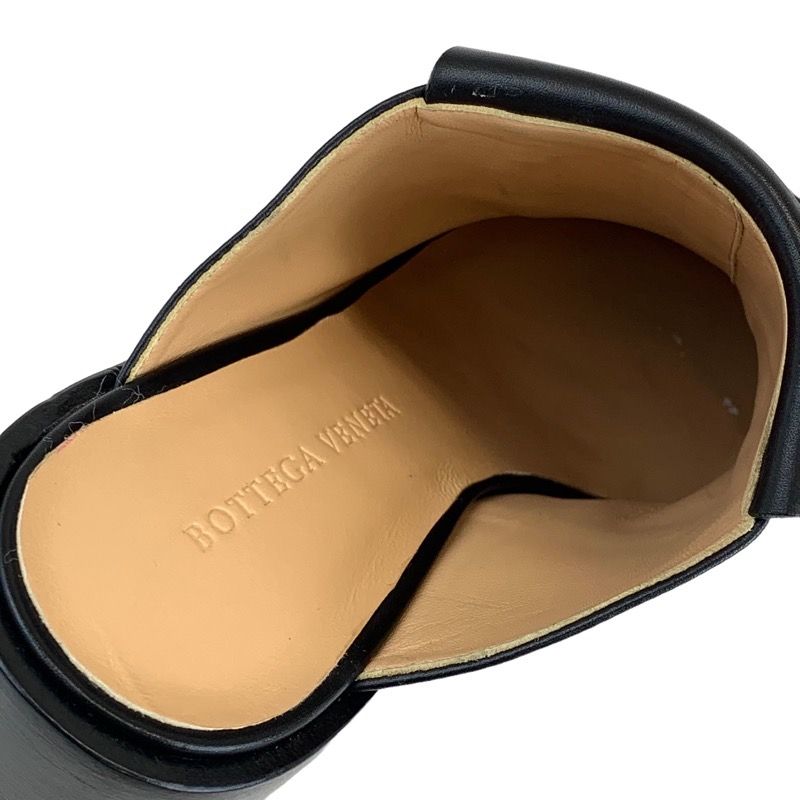 Bottega Veneta Sandals Shoes Leather Black Sabot Mule Fringe