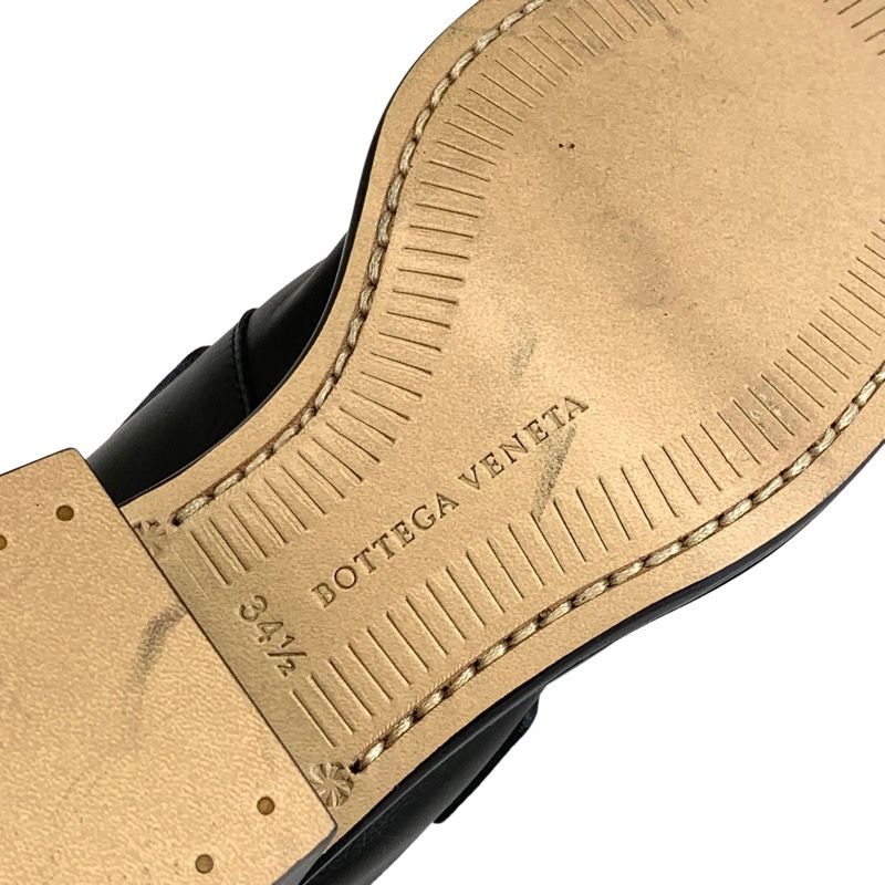 Bottega Veneta Sandals Shoes Leather Black Sabot Mule Fringe