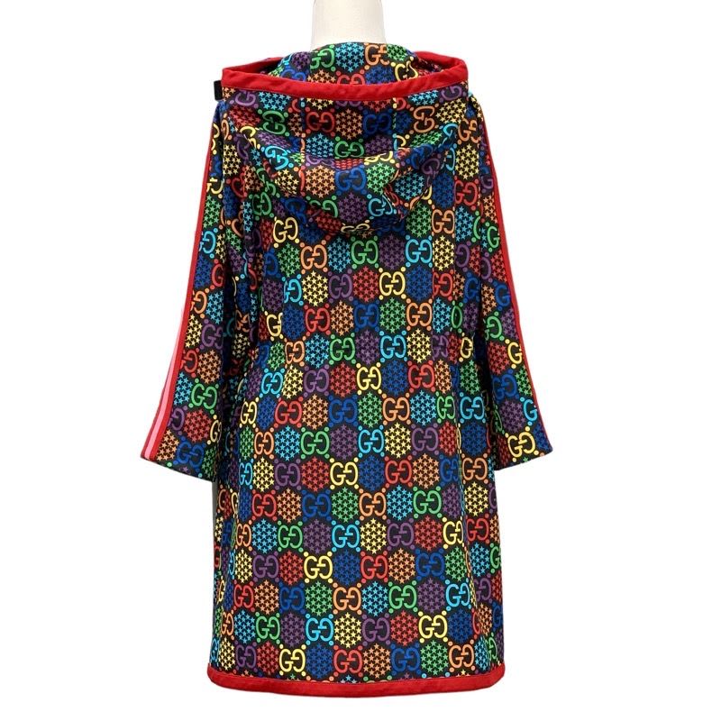 Gucci Dress Black Multicolor Psychedelic Logo Star Hood