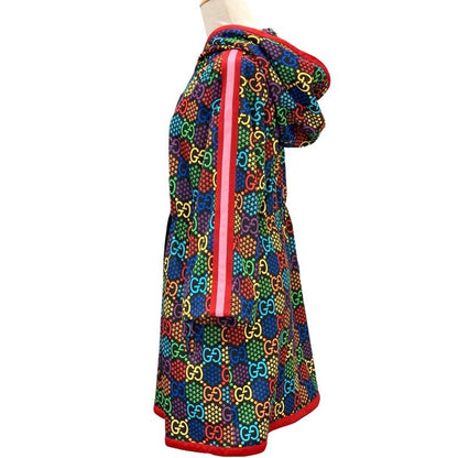 Gucci Dress Black Multicolor Psychedelic Logo Star Hood