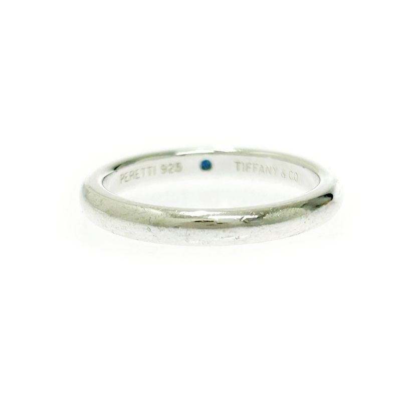 Tiffany & Co Silver Stacking Band 1p Ring 2.5g Blue 925 Engraved 511428 Ring
