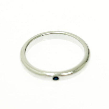 Tiffany & Co Silver Stacking Band 1p Ring 2.5g Blue 925 Engraved 511428 Ring
