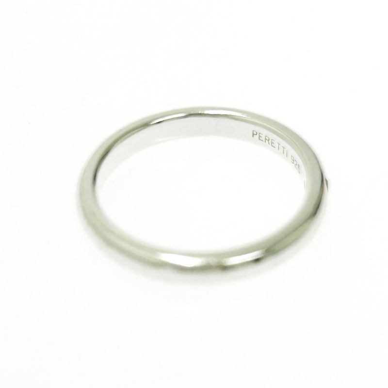 Tiffany & Co Silver Stacking Band 1p Ring 2.5g Blue 925 Engraved 511428 Ring