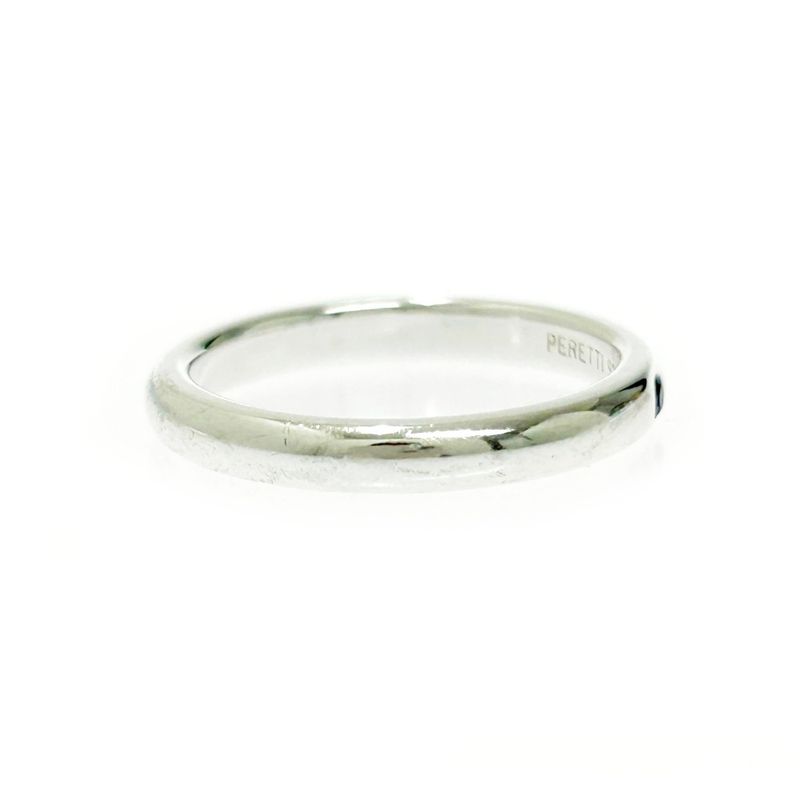 Tiffany & Co Silver Stacking Band 1p Ring 2.5g Blue 925 Engraved 511428 Ring
