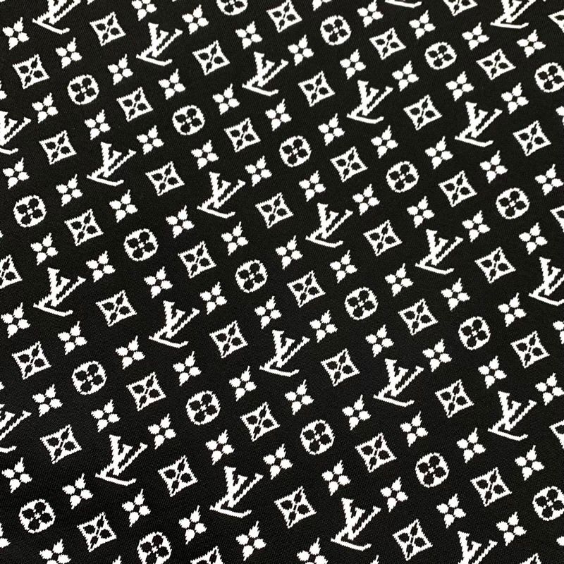 Louis Vuitton Monogram Dress Black Long Fuchsia Accent Sporty Knit