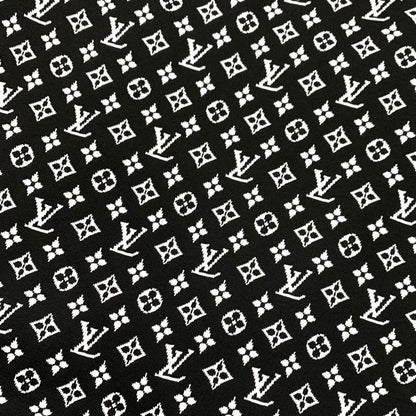 Louis Vuitton Monogram Dress Black Long Fuchsia Accent Sporty Knit