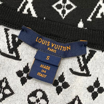 Louis Vuitton Monogram Dress Black Long Fuchsia Accent Sporty Knit