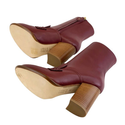 Loewe Boots Short Boots Shoes Leather Bordeaux Unused