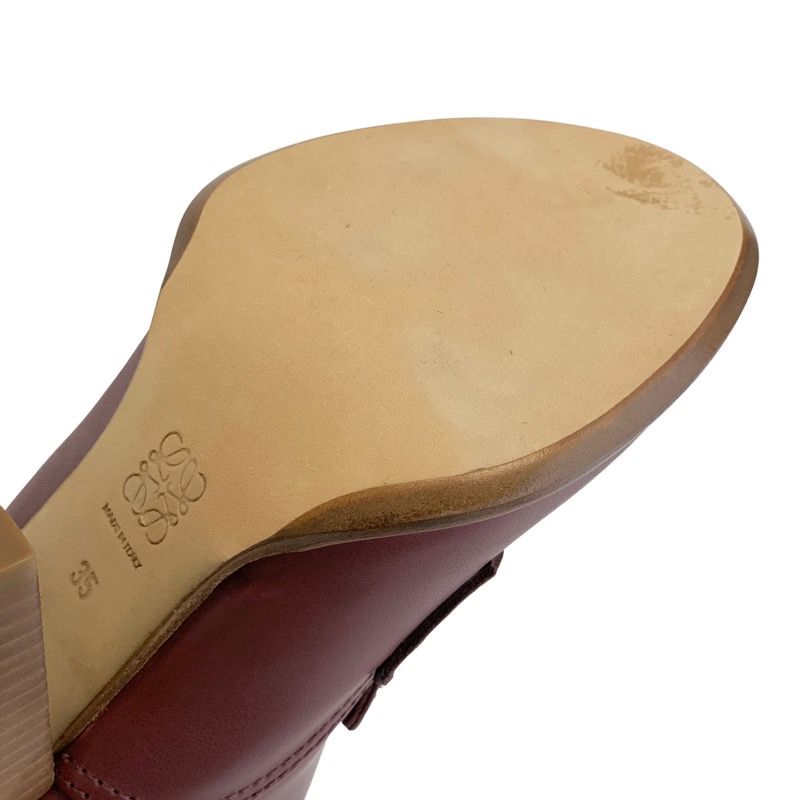 Loewe Boots Short Boots Shoes Leather Bordeaux Unused