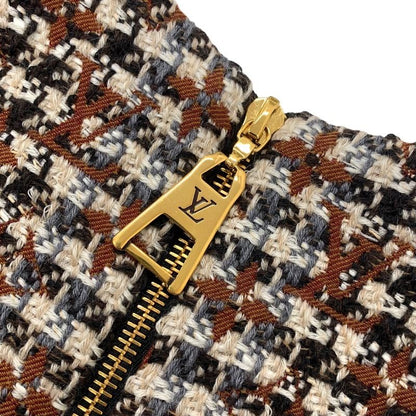 Louis Vuitton Dress Multicolor Unused Skater Dress Tweed Monogram