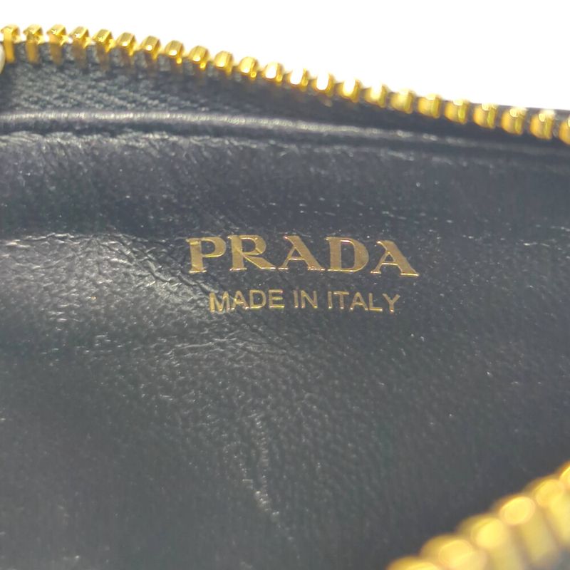 Prada Coin Case Coin Purse Wallet Pass Case 1mc086 Black Gift Anniversary B