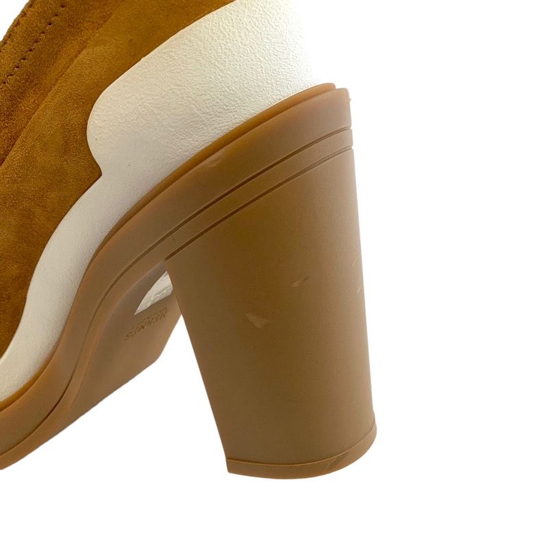 Hermes Boots Short Boots Shoes Suede Fabric Camel Brown Sock Boots