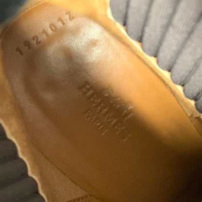 Hermes Boots Short Boots Shoes Suede Fabric Camel Brown Sock Boots