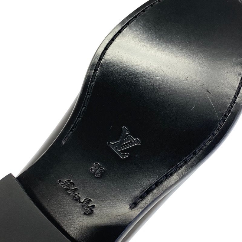 Louis Vuitton Orsaline Loafer Leather Shoes Leather Black Gold Unused Lvhardware