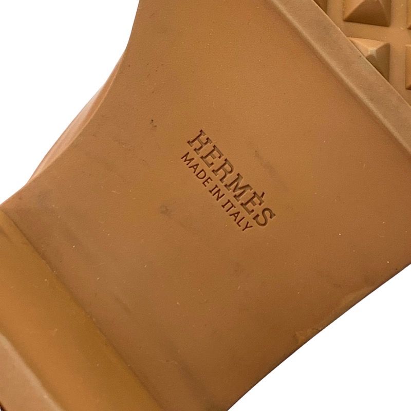 Hermes Boots Short Boots Shoes Leather Fabric Camel Brown Sock Boots