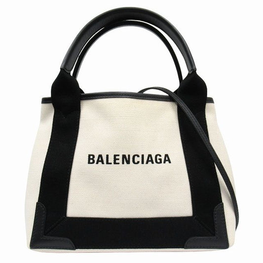 Balenciaga "cabas" Cabas Su XS 2way Shoulder Hand Bag Canvas Leather Logo