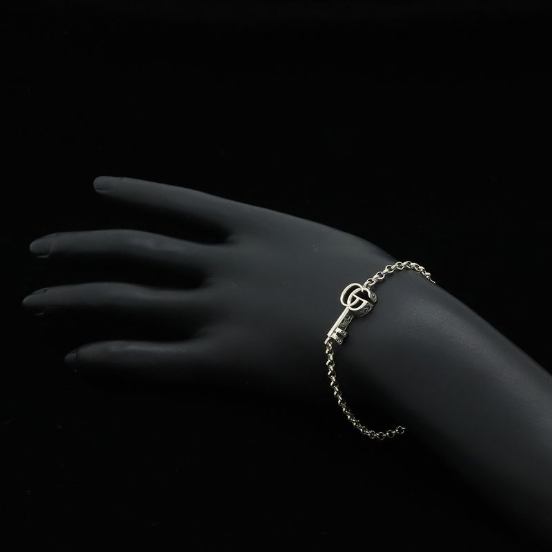 Gucci Double G Key Bracelet Chain Arabesque Ag925 Sv925 Silver #17