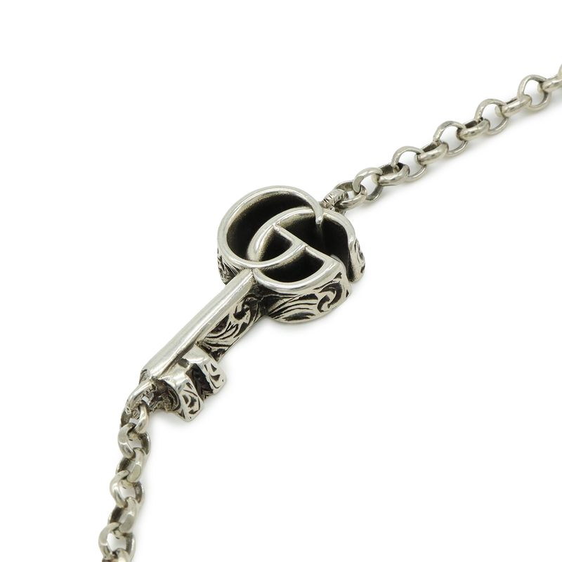 Gucci Double G Key Bracelet Chain Arabesque Ag925 Sv925 Silver #17