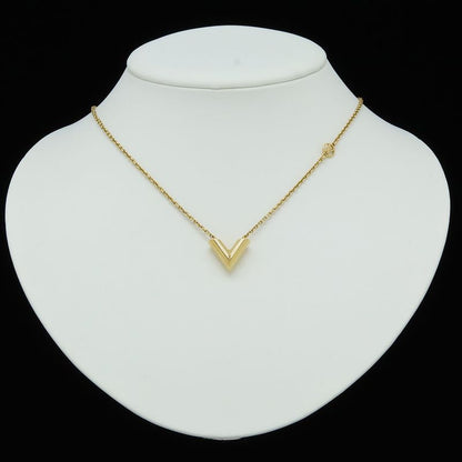 Louis Vuitton Necklace Escential V Essential Pendant GP Gold M00857