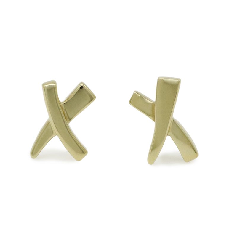 Tiffany & Co Paloma Picasso Kiss Earrings 18k Yellow Gold 750yg Yellow Gold