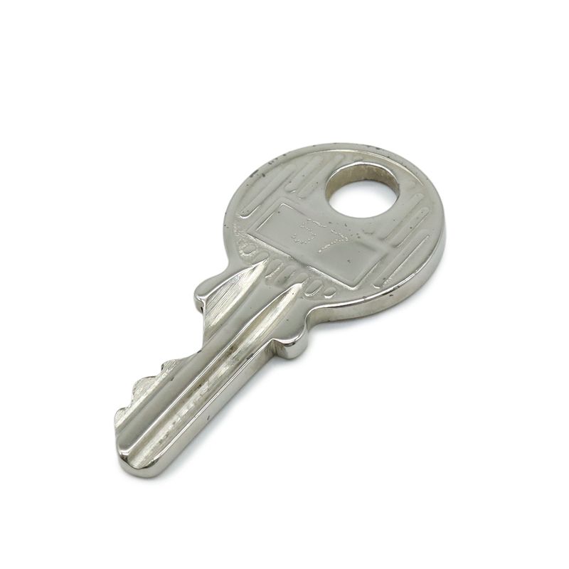 Hermes Cadenas Padlock No.57 Key Keyed Metal Silver