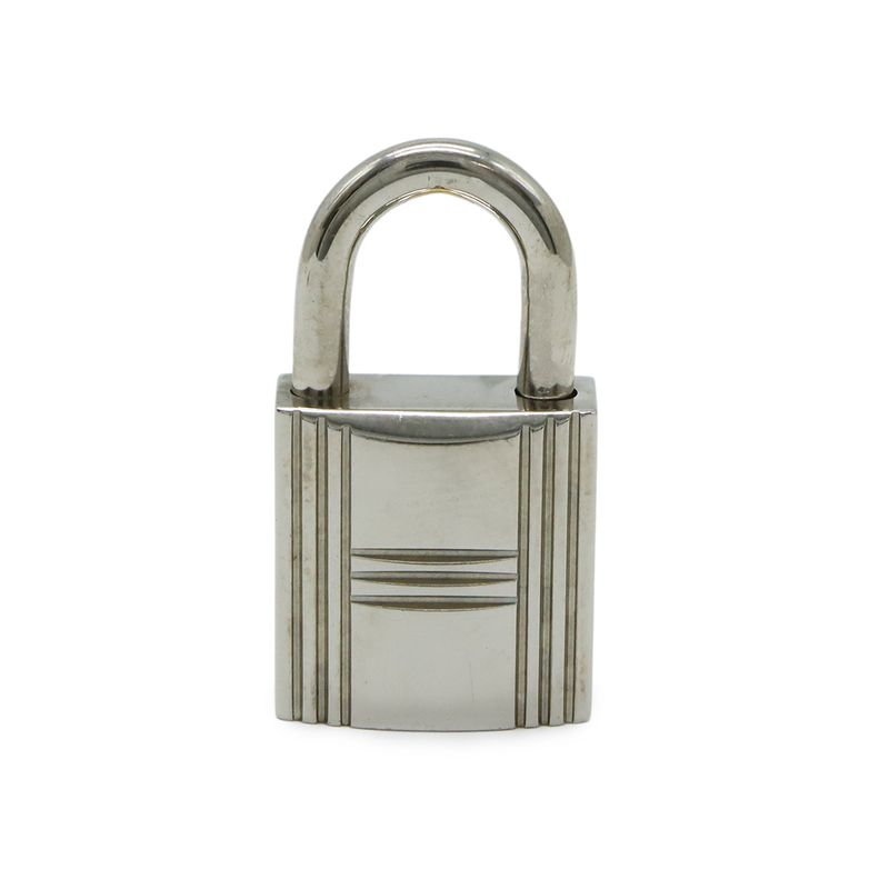 Hermes Cadenas Padlock No.57 Key Keyed Metal Silver
