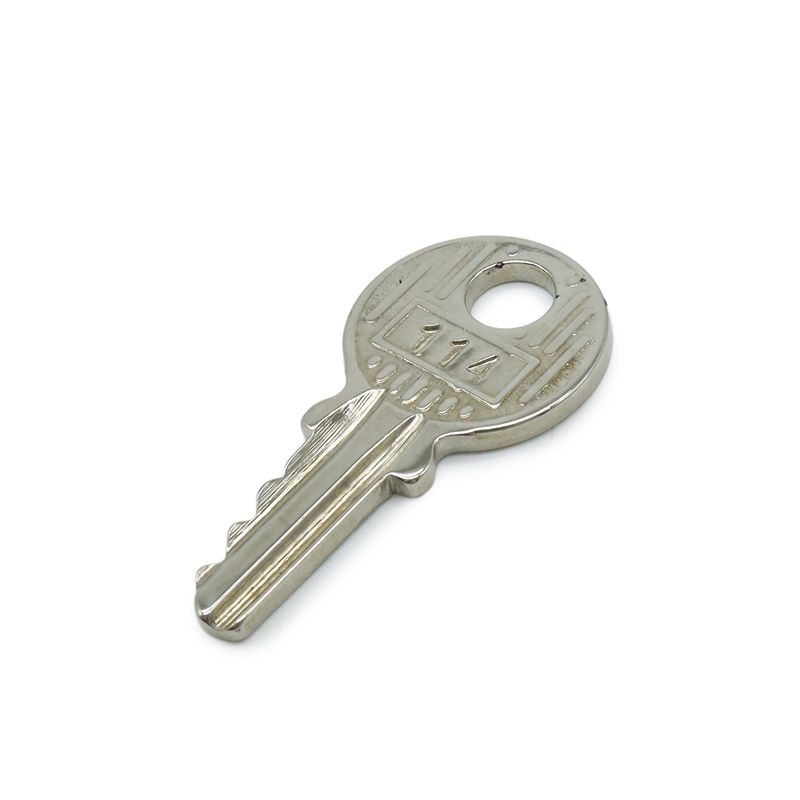 Hermes Cadenas Padlock No.114 Key Keyed Metal Silver