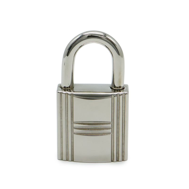 Hermes Cadenas Padlock No.114 Key Keyed Metal Silver