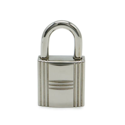 Hermes Cadenas Padlock No.114 Key Keyed Metal Silver