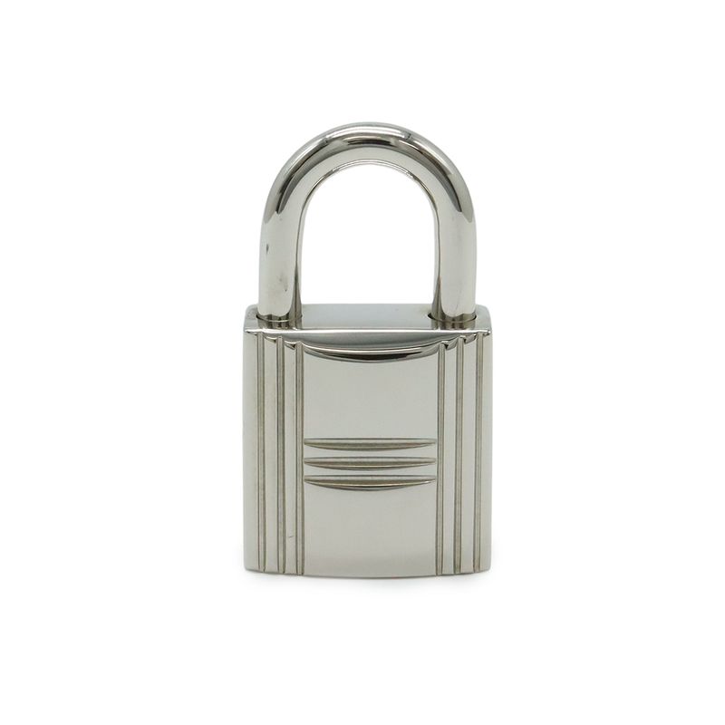 Hermes Cadenas Padlock No.107 Key Keyed Metal Silver
