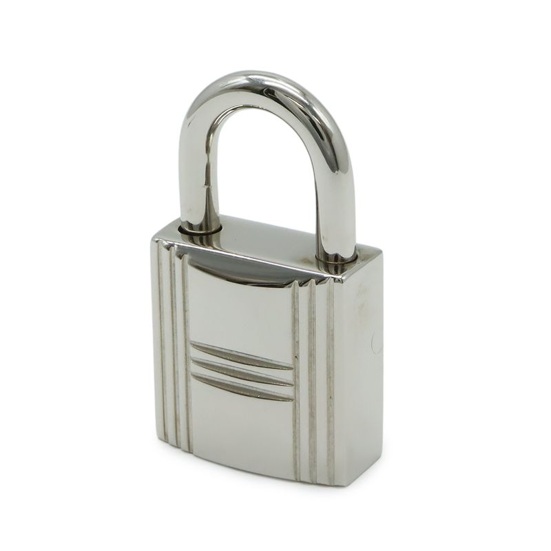 Hermes Cadenas Padlock No.107 Key Keyed Metal Silver